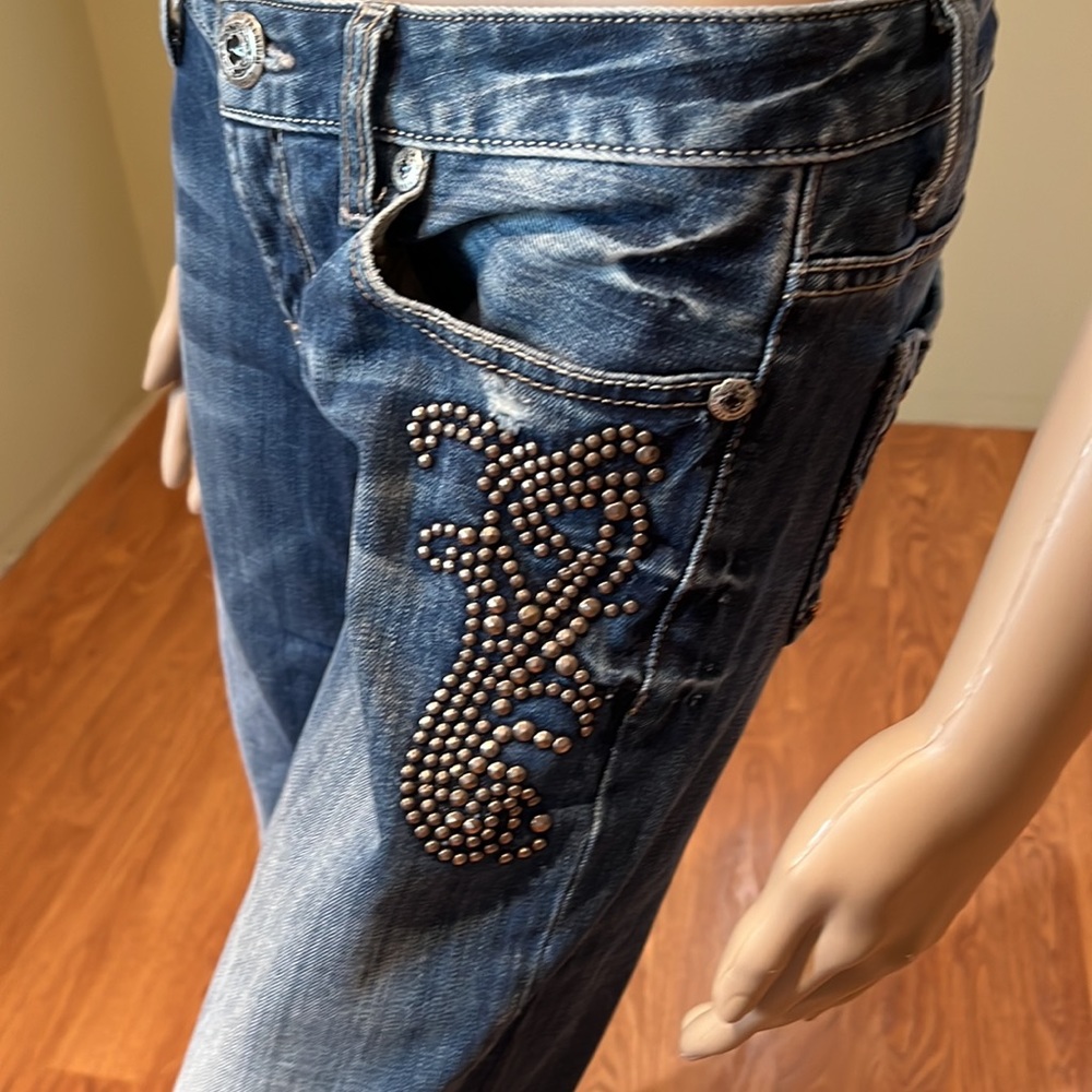 Guess Premium Jeans Blue With Silver Studs Size 30